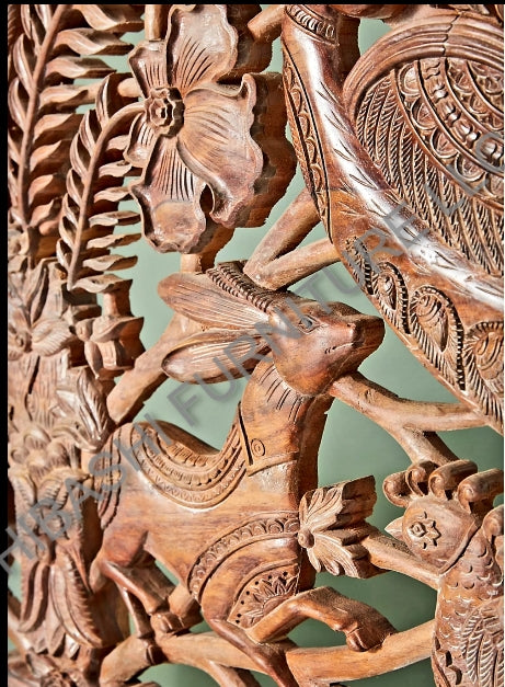 Hand Carved Indian Shajahan Bed Frame Indian Bed bedside