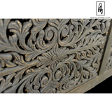 Sasha - Floral Hand Carved Indian Solid Wooden Bed Frame 1