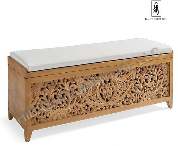 TARLAC Hand carved Storage Bench