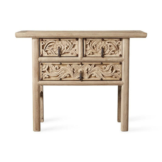Rasruman Hand Carved Solid Wood Hall Table