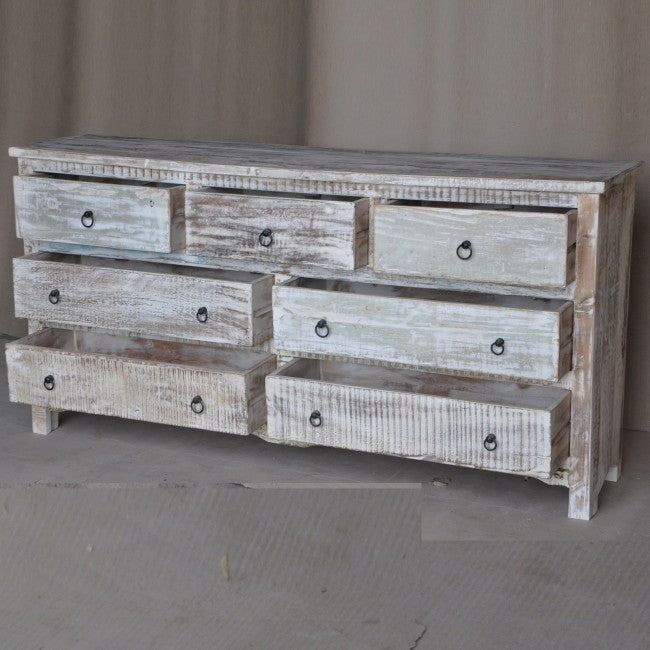 Rustica White Chest Of 7 Drawers