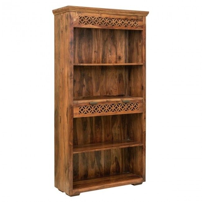 ALLY Hand Carved Book case with 1 Drawer