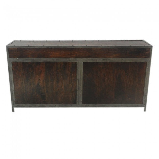 Angle Metal And Timber Sideboard XL Chocolate-180-40-90