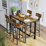 Abra Bar chairs with Footrest - Bar Stool Industrial - Industrial - Stable