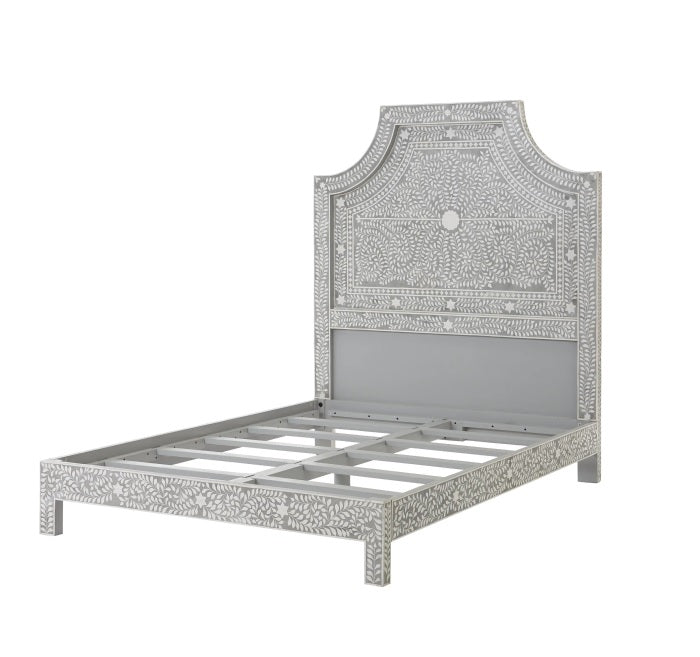 Handmade Bone inlay Bed Durable Mango Wood Frame