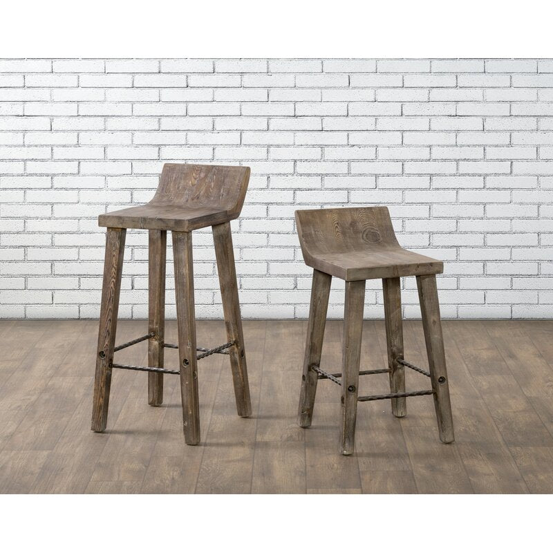 ALFONSO Solid Wood Bar & Counter Stool