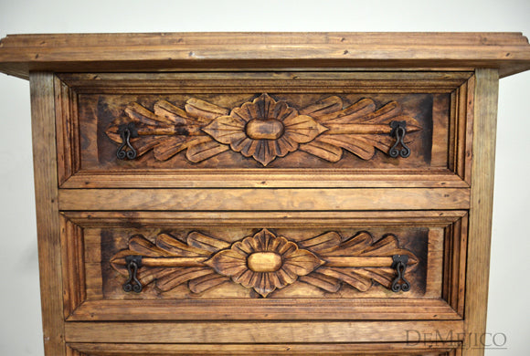Conchita Hand Carved 4 Drawer Dresser