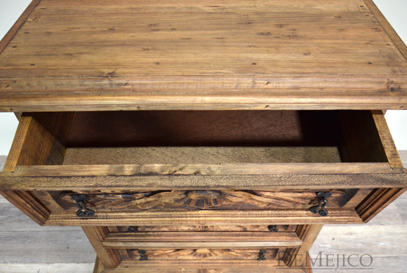 Conchita Hand Carved 4 Drawer Dresser
