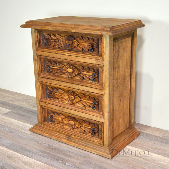 Conchita Hand Carved 4 Drawer Dresser