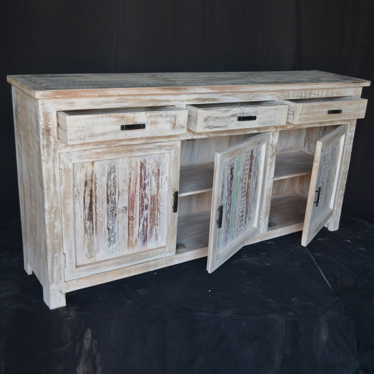 Timber Sideboard White Wash 180-40-90