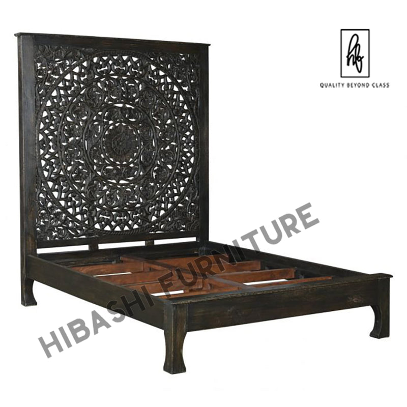 ALAMID Hand carved Indian Bed