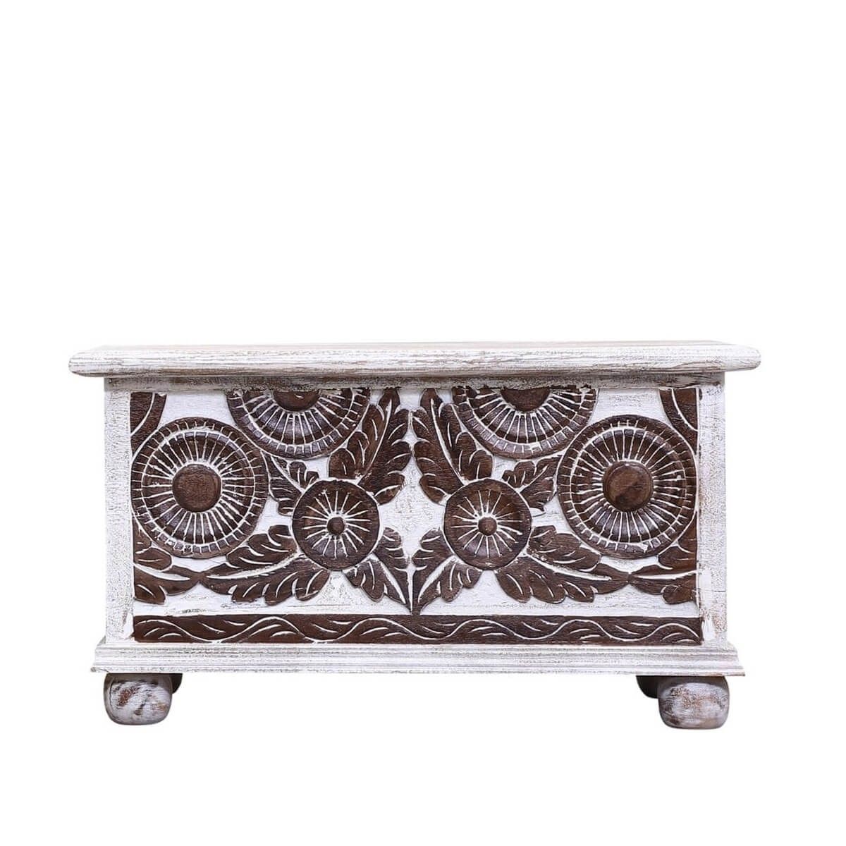 HALINA Hand Carved Storage Trunk