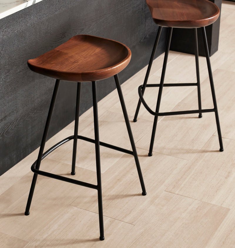 Angeles Counter Stool with Metal Legs