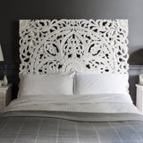 Hand Carved Wooden Bedhead and headboard