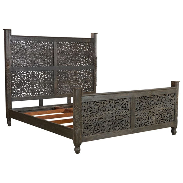 Sasha - Hand Carved Indian Solid Wooden Bed Frame