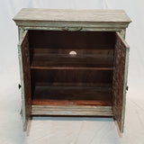 Indian Rustic Hand Carved Doors Buffet Sideboard