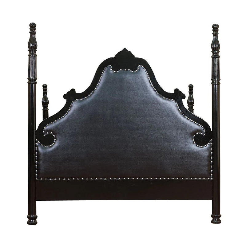 Zaraa Hand Carved Solid Wood Tufted Bed