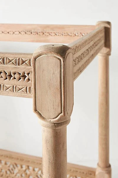 Hand Carved Canopy Style Solid Wooden Daybed / Out Door Seating/ Hand Made Daybed