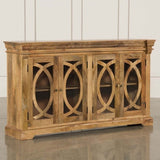 French Arched Natural Glass Door Sideboard