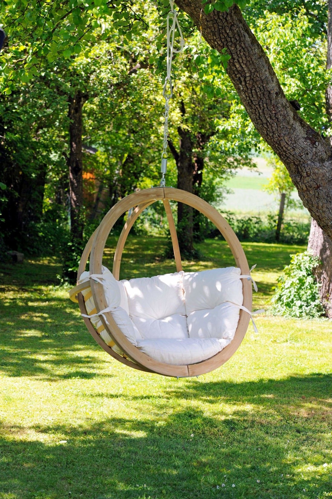 Global Hand Carved Hanging Swing / Chair