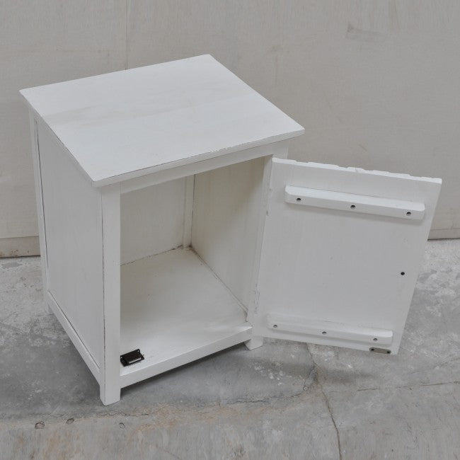 Indian Floral Design Hand Carved Wooden Bedside Table/ Hand Made Nightstand