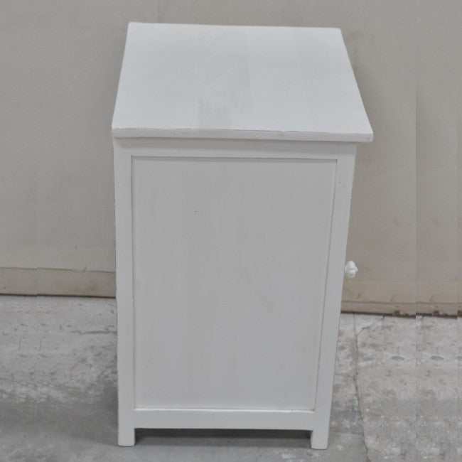 Indian Floral Design Hand Carved Wooden Bedside Table/ Hand Made Nightstand