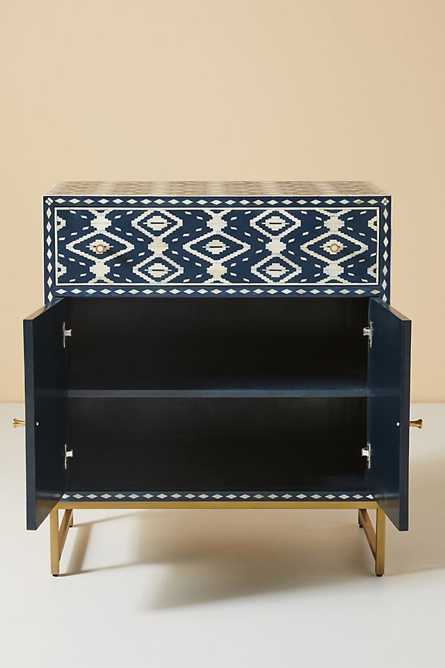 Aldar Handmade Bone Inlay Entryway Cabinet