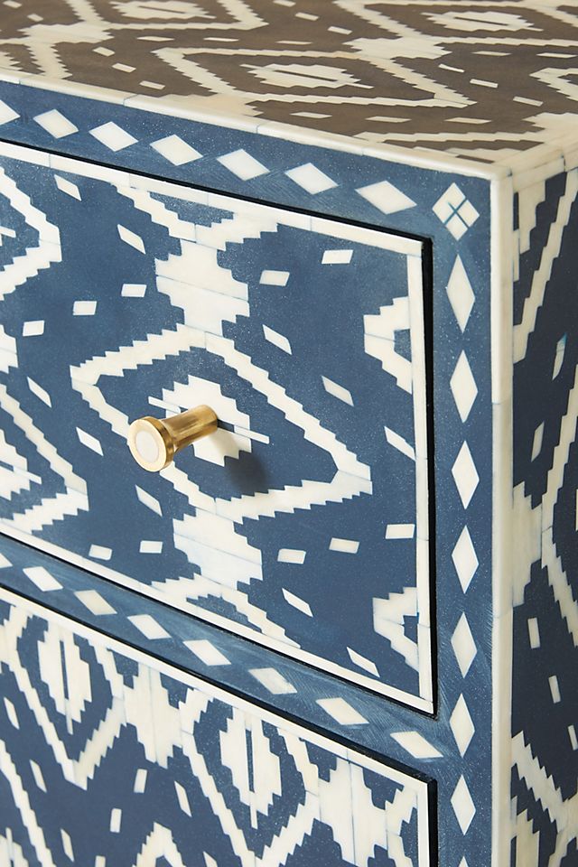 Aldar Handmade Bone Inlay Entryway Cabinet