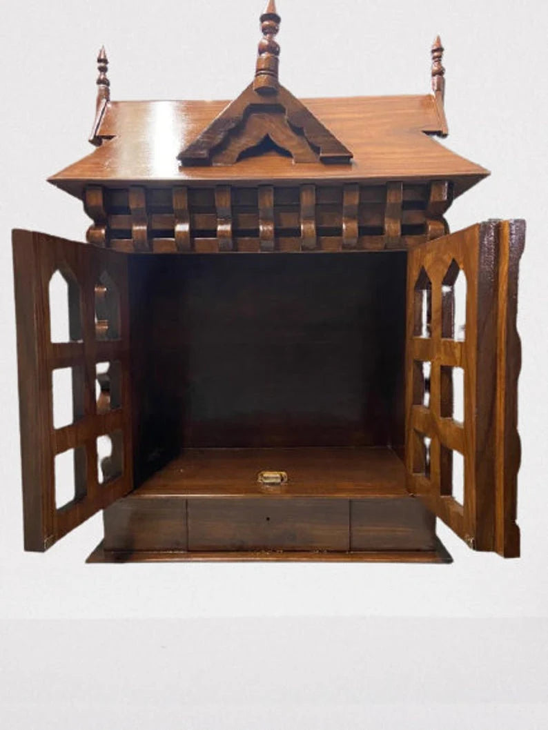 Sheshaam Indian Hand Carved Pooja Mandir/Temple