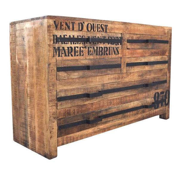 Earth Wood Industrial Chest of Drawers