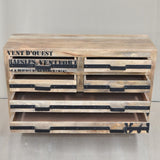 Earth Wood Industrial Chest of Drawers