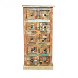 Liberty Reclaimed Timber Wood Tallboy Chest of 10 Drawers