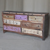 Rustica Reclaimed Chest of 7 Drawers Multicolor