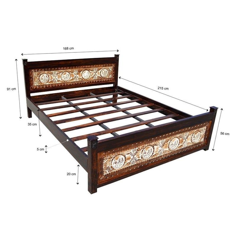 Maharaja Indian Wooden Bed