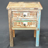 Liberty Reclaimed Wood 2 Drawer Bedside 60cm