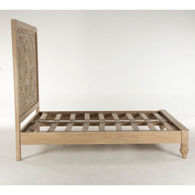 Indian Style Round Flower Designer Bed and Headboard.