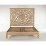 Indian Style Round Flower Designer Bed and Headboard.