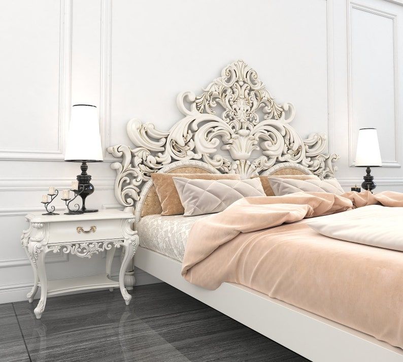 Bonita Indian Hand Carved Solid Mango Wood Bed