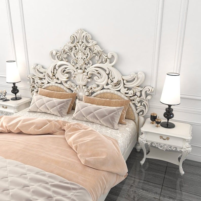 Bonita Indian Hand Carved Solid Mango Wood Bed