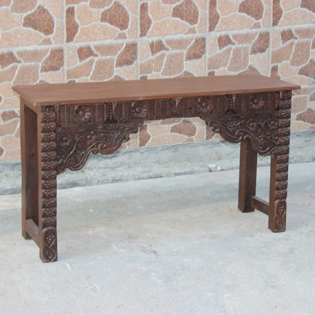 Antique Hand Carved Hall Table