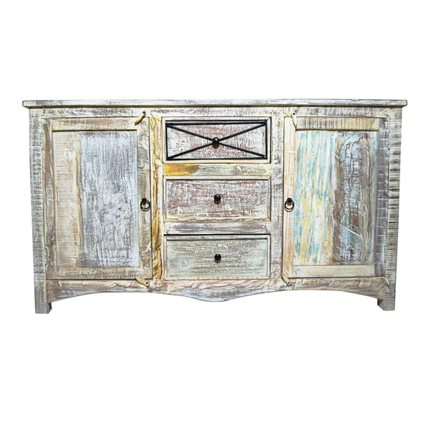 RUSTICA TIMBER SIDEBOARD-White wash-160-45-90