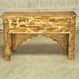 Mehrab Style Carved Hall Table with One Drawer