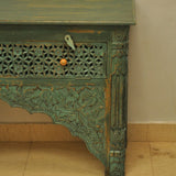 Mehrab Style Carved Hall Table with One Drawer