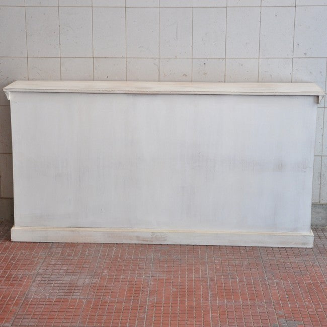 Jali Solid 5 Drawers Wooden Sideboard White Wash