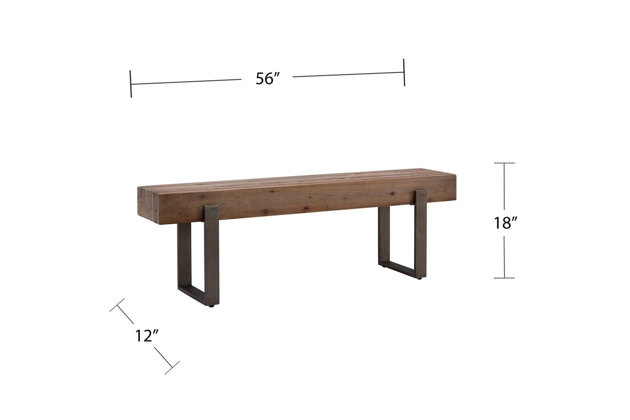CARCAR Rustic Industrial Bench