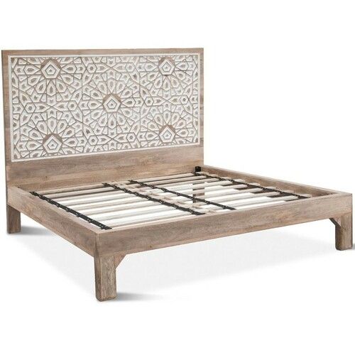 Hidd Hand Carved Solid Wood Queen/King Bed