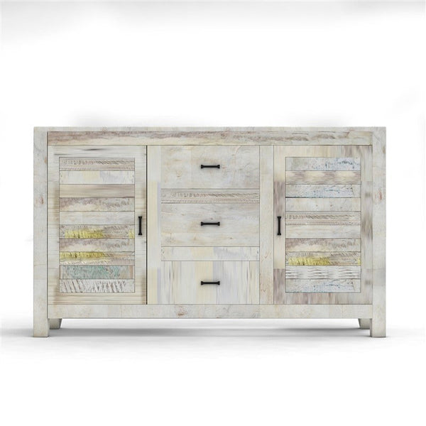 NIRVANA WHITEWASH TIMBER SIDEBOARD M