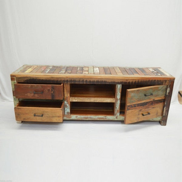 Nirvana Reclaimed Timber Wood TV Entertainment Unit/Stand 150cm
