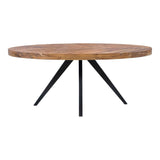 BAYBAY Industrial Oval Dining Table