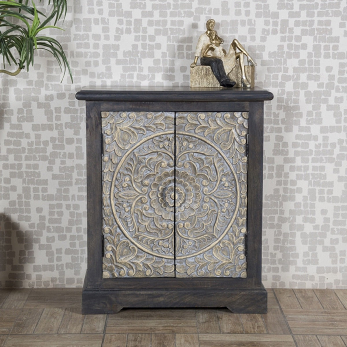 Indian Carved Sideboard Small Cabinet